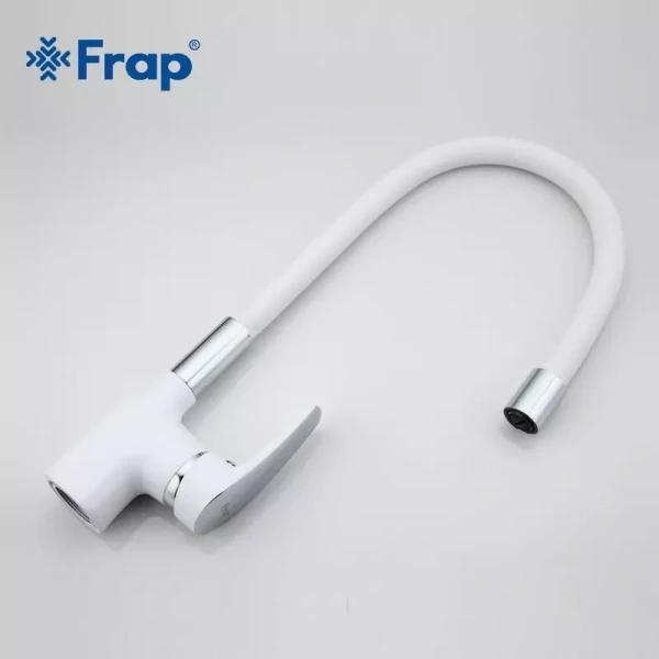 Смеситель для кухни FRAP F4453-03 белый/хром с гибким изливом