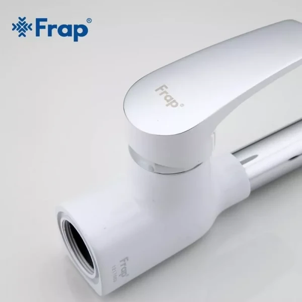 Смеситель для кухни FRAP F4453-03 белый/хром с гибким изливом
