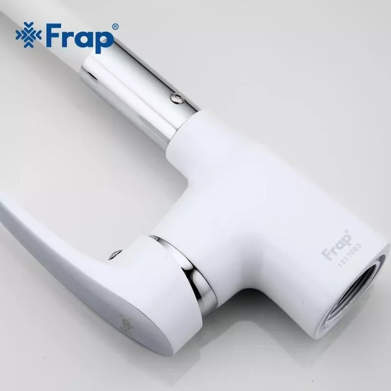 Смеситель для кухни FRAP F4453-03 белый/хром с гибким изливом