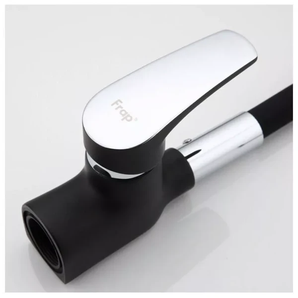 Смеситель для кухни FRAP F4453-04 черный/хром с гибким изливом