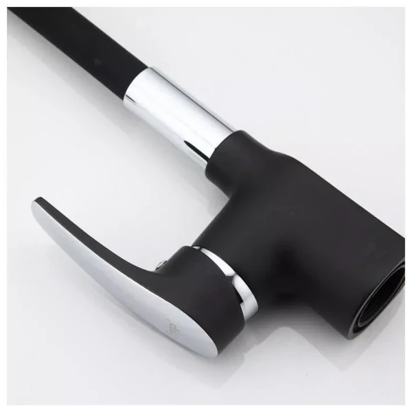 Смеситель для кухни FRAP F4453-04 черный/хром с гибким изливом