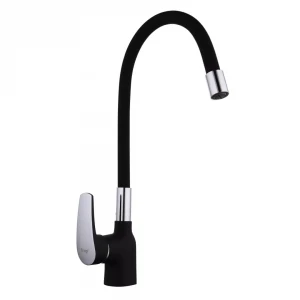 Смеситель для кухни FRAP F4453-04 черный/хром с гибким изливом