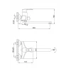 Смеситель для ванны FRAP F2266 хромированный