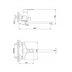 Смеситель для ванны FRAP F2266 хромированный