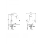 Смеситель для умывальника FRAP F10731-B хромированный