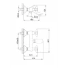 Смеситель для ванны FRAP F32731-B хромированный