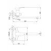 Смеситель для ванны FRAP F22001 хромированный