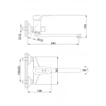 Смеситель для ванны FRAP F22004 хромированный