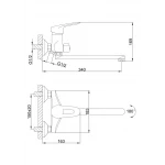 Смеситель для ванны FRAP F22007 хромированный