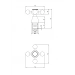 Ручка із кран-буксою для змішувача Frap F0019