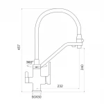 Смеситель для кухни GAPPO G4317-6 с гибким изливом черный