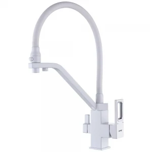 Смеситель для кухни GAPPO G4317-8 с гибким изливом белый