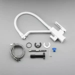 Смеситель для кухни GAPPO G4317-8 с гибким изливом белый