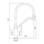 Смеситель для кухни GAPPO G4317-8 с гибким изливом белый