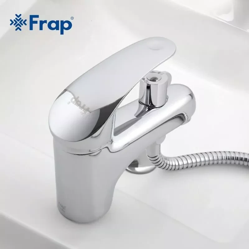 Смеситель для умывальника FRAP F1221 хромированный с душевой лейкой