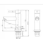 Смеситель для умывальника WEZER EKO1A-01 сатин