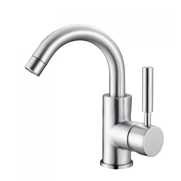 Смеситель для умывальника WEZER EKO1D-01 сатинированный