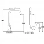 Смеситель для кухни WEZER EKO4B-01 нержавеющая сталь