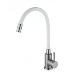 Смеситель для кухни WEZER EKO4X-01W с гибким изливом белый