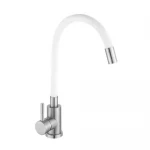 Смеситель для кухни WEZER EKO4X-01W с гибким изливом белый