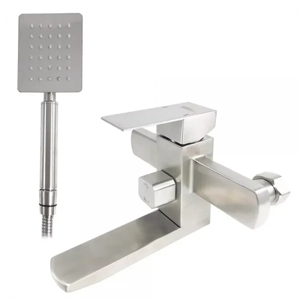 Смеситель для ванны WEZER PRO3-02 нержавеющая сталь