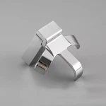 Гачок потрійний для ванної Frap F1805-3 з 2-ма накладками, білий/хром