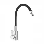Смеситель для кухни WEZER EKO4X-01B с гибким изливом черный