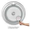 Кухонная мойка WEZER 510(08) Satin 510x180 мм с сифоном