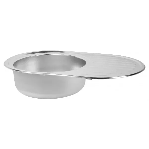 Кухонная мойка WEZER 7750(08) Satin 770x500x180 мм с сифоном