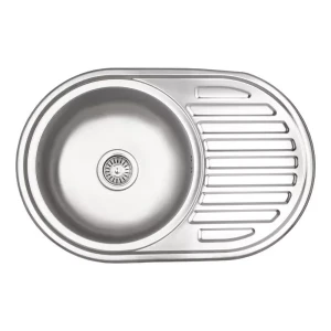 Кухонная мойка WEZER 7750(08) Decor 770x500x180 мм с сифоном