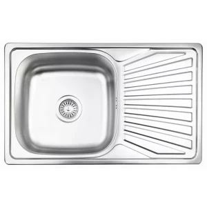 Кухонная мойка WEZER 7848(08) Decor 780x480x180 мм с сифоном