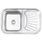 Кухонная мойка WEZER 7549(08) Decor 750x490x180 мм с сифоном