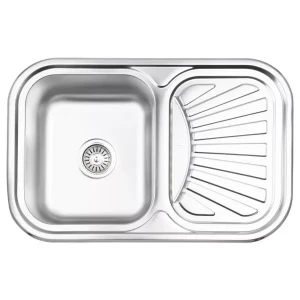 Кухонная мойка WEZER 7549(08) Decor 750x490x180 мм с сифоном