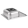 Кухонная мойка WEZER 6350(08) Satin 630x500x180 мм с сифоном
