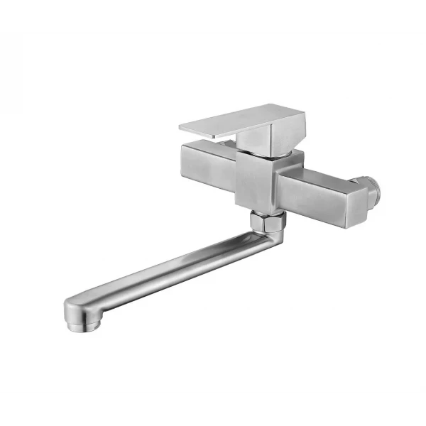 Смеситель для кухни WEZER PRO12-02 настенная нержавеющая сталь.