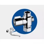 Дивертор с кран-буксой FRAP FBBB поворотный хромированный