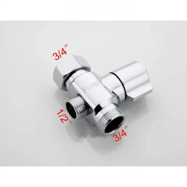 Дивертор с кран-буксой FRAP FBBB поворотный хромированный