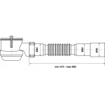 Сифон для душових піддонів Kronoplast П1000 1 1/2″ із гнучкою трубою Ø40 x 40/50 (SG09000033)