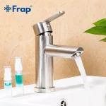 Смеситель для умывальника FRAP F10801 нержавеющая сталь.