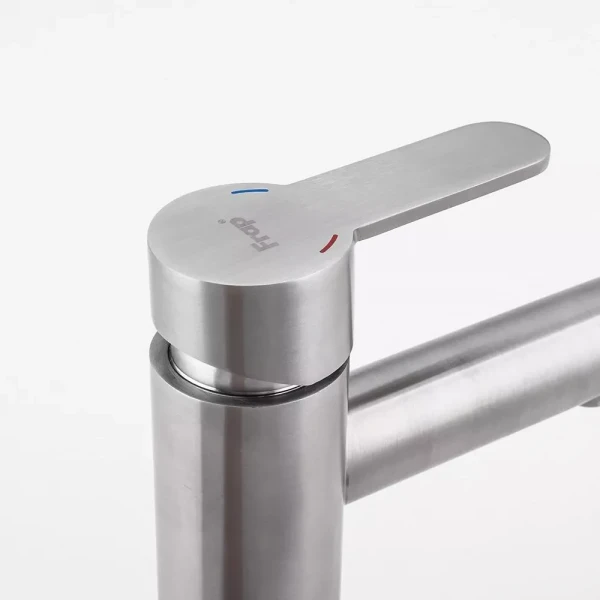 Смеситель для умывальника FRAP F10801-2 высокая нержавеющая сталь.