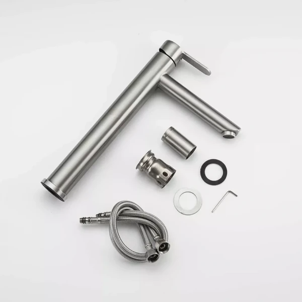 Смеситель для умывальника FRAP F10801-2 высокая нержавеющая сталь.