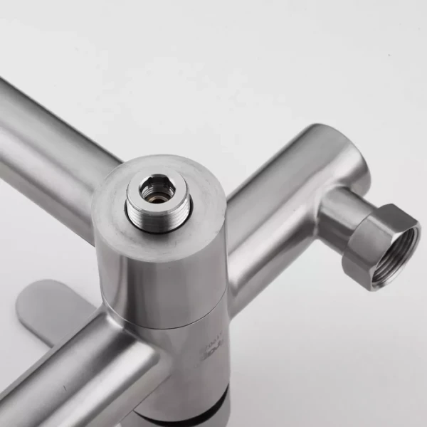 Смеситель для ванны FRAP F32801 нержавеющая сталь.