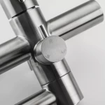 Душевая система FRAP F24801 с поворотным изливом и переключателем на лейку, 1 режим, нержавеющая сталь.