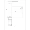 Смеситель для умывальника FRAP F10802 нержавеющая сталь.