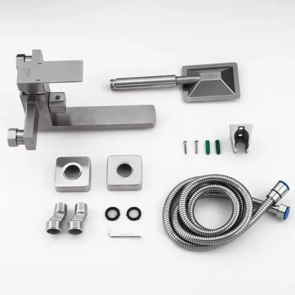 Смеситель для ванны FRAP F32802 нержавеющая сталь.