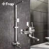 Душевая система FRAP F24802 с поворотным изливом с переключателем на лейку нержавеющая сталь (1 режим)