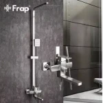 Душевая система FRAP F24802 с поворотным изливом с переключателем на лейку нержавеющая сталь (1 режим)