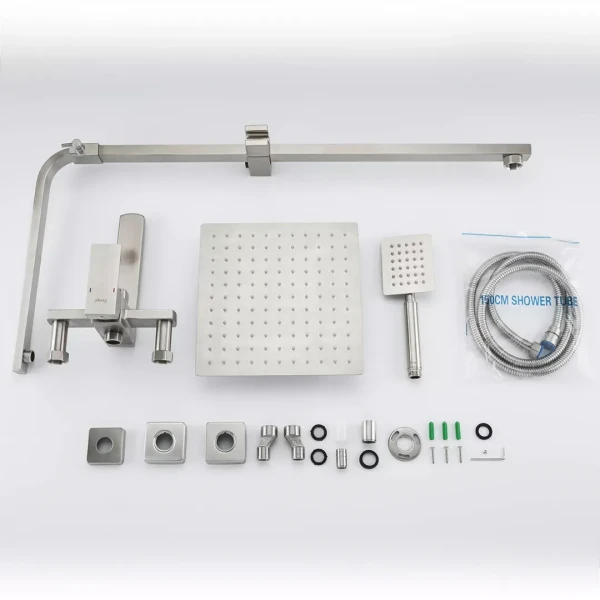 Душевая система FRAP F24802 с поворотным изливом с переключателем на лейку нержавеющая сталь (1 режим)