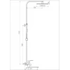 Душевая система FRAP F24802 с поворотным изливом с переключателем на лейку нержавеющая сталь (1 режим)