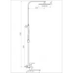 Душевая система FRAP F24802 с поворотным изливом с переключателем на лейку нержавеющая сталь (1 режим)
